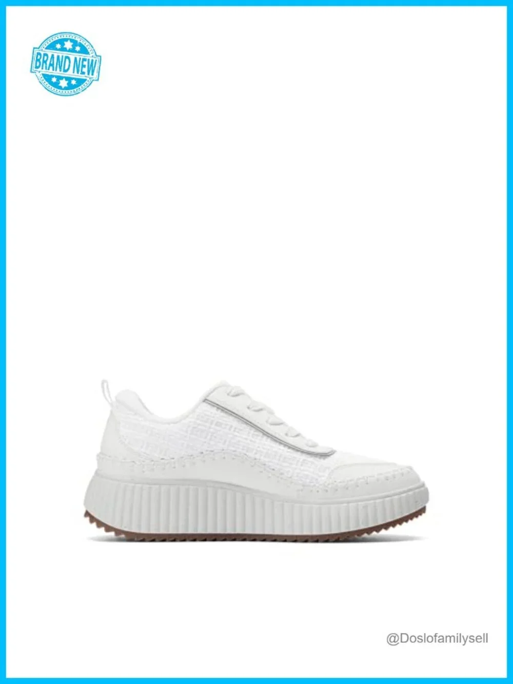 Women Chunky Platform Fashion Sneakers Tweed Comfortable Casual Sneaker